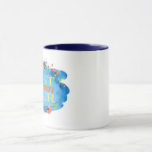 Mug 1 Cute Florale "Meilleure Maman Jamais" Imprimer M (Centre)