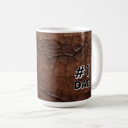 Mug #1 Dad Leather-look (Devant droit)