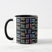 Mug "# 1" de Motif personnalisé de microgrammes (Gauche)