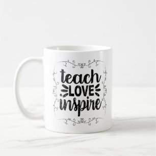 Mug 1- Enseigner l'Amour Inspirer chemise, Retro Ensei