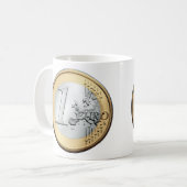 Mug 1 euro pièce de monnaie (Devant gauche)