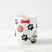 Mug #1 Grandma de chien avec jouet de chien Graphiques (Centre)