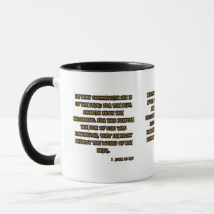 Mug 1 Jean 3:8 KJV Bible Écriture Deux Tons