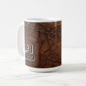 Mug #1 Papa aspect cuir (Devant gauche)