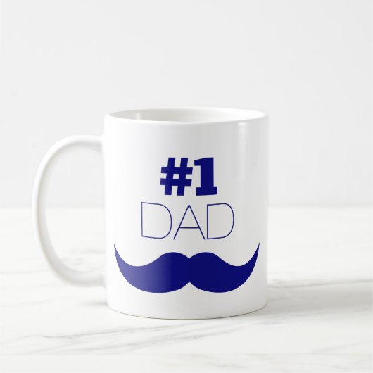 Mug #1 Papa Blue Mustache (Gauche)
