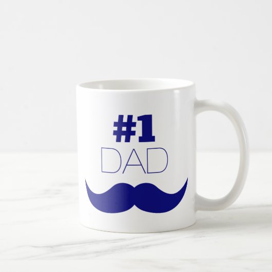 Mug #1 Papa Blue Mustache (Droite)