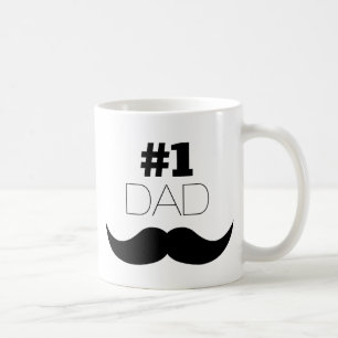 Mug #1 Papa Mustache noire - Numéro Un