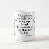 Mug 1 Peter 1:3 Living Hope Easter Scripture Art  (Centre)