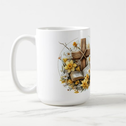 Mug 1 Peter 1:3 Living Hope Scripture Art (Gauche)