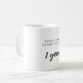 Mug 1er anniversaire Cadeau pour copine (Devant gauche)