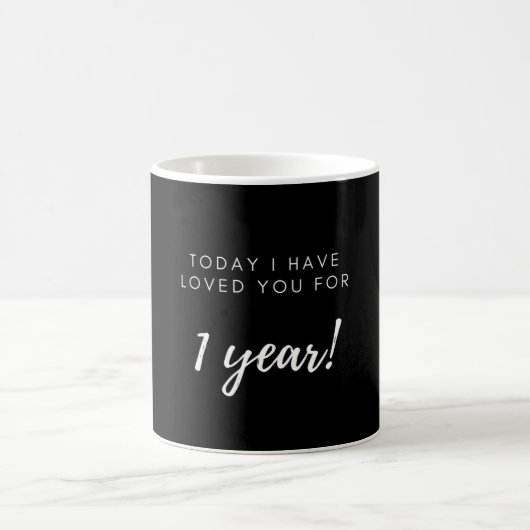 Mug 1er anniversaire Cadeau pour copine (Centre)