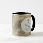 Mug 1er anniversaire d'ordination coton - TOUTE CLERGI (Devant droit)