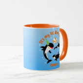 Mug 1er anniversaire sous la mer orca baleine fille (Devant droit)