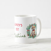 Mug 1er Christmas Yellow Lab Labrador Retriever Chien (Devant droit)