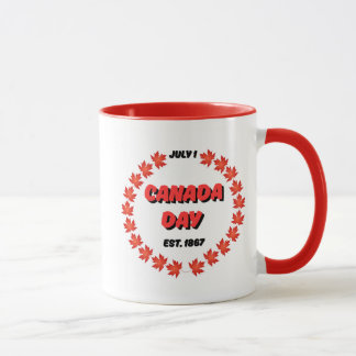 Mug 1er juillet Fête du Canada Est. 1867