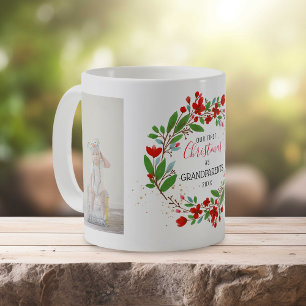 Mug 1er Noël Couronne florale de grands-parents 2 Ph