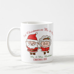 Mug 1er Noël en tant que Monsieur. & Mme Cute Père Noë