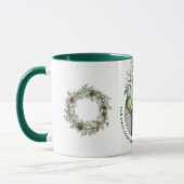 Mug 1er noël nouveaux mariés photo cône vert (Gauche)