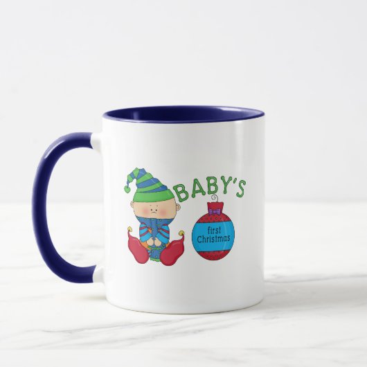 Mug 1er T-shirts et cadeaux elfes de Noël (Gauche)