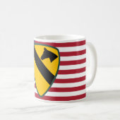 Mug 1ère division de cavalerie Patch États-Unis (Devant droit)