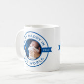 Mug 1ère Fête des pères Meilleur papa de l'année bleue (Devant gauche)