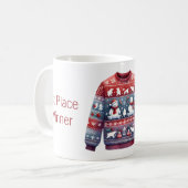 Mug 1ère place Gagnante Laid Sweater Concours Rouge Bl (Devant gauche)