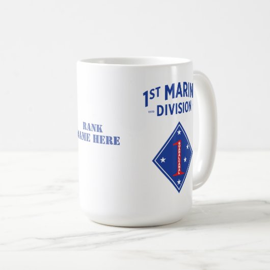 Mug 1re insigne de division maritime (personnalisable) (Devant droit)