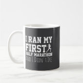 Mug 1st Half Marathon Runner Funny Running First (Gauche)