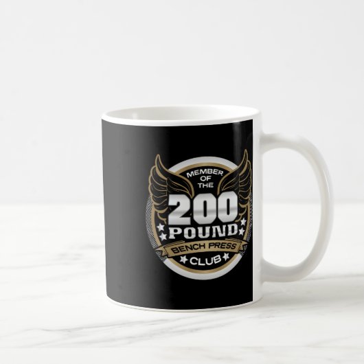 Mug 200 Pound Bench Press Club For Weightlifter Gym  (Droite)