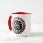 Mug [200] Vegvisir - Viking Silver Magic Runic Compass (Devant gauche)