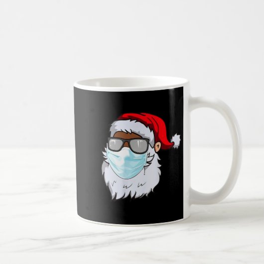Mug 2020 Santa With Face Mask Black African American C (Droite)
