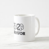 Mug 2020 Survivor Funny Coronavirus mème (Devant droit)