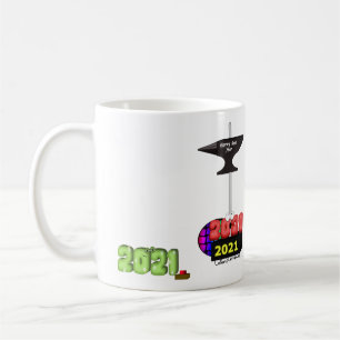 Mug 2021 Crushing 2020 avec Joyeux Nouvel An Anvil