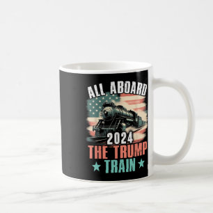 Mug 2024 À Bord Du Drapeau Trump Train 2024 Usa