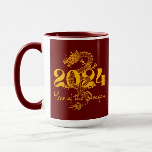 Mug 2024 Année du Nouvel An chinois du Dragon (Gauche)