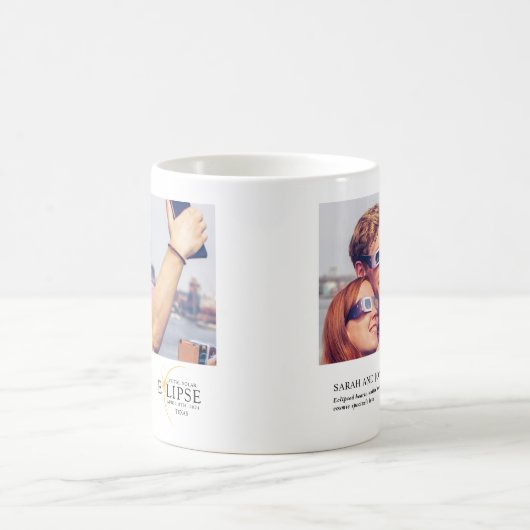 Mug 2024 Cadeaux photo total Éclipse solaire Couples (Centre)