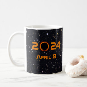 Mug 2024 Éclipse solaire totale Date Ciel étoilé