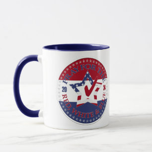 Mug 2024 Priez Pour Le Mark Rouge, Blanc Bleu Étoile