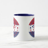 Mug 2024 Priez Pour Le Mark Rouge, Blanc Bleu Étoile (Centre)