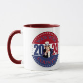 Mug 2024 Rouge et Bleu Votre Vote Compte Oncle Sam (Gauche)