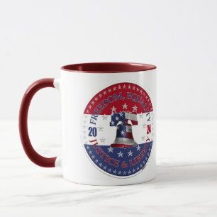 Mug 2024 Rouge Liberté, Égalité, Justice Bleue B