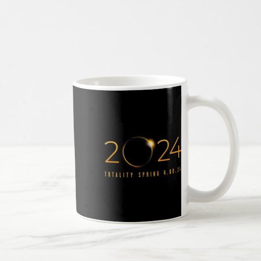 Mug 2024 Solar Eclipse Américain Totality Spring 4.08. (Droite)