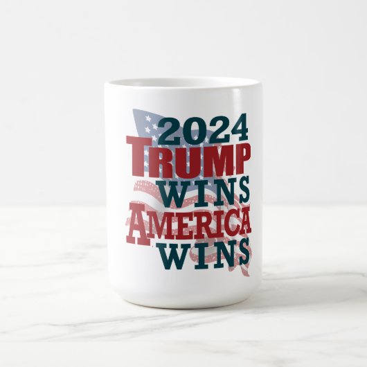 Mug 2024 Trump gagne - l'Amérique gagne (Centre)