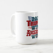 Mug 2024 Trump gagne - l'Amérique gagne (Devant gauche)
