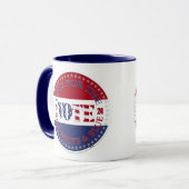 Mug 2024 Vote Pour Le Drapeau Rouge, Bleu Blanc États- (Devant gauche)