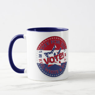 Mug 2024 Votez Pour Le Bleu Rouge Et Blanc ! Vérificat