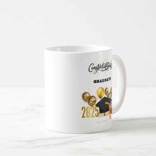 Mug 2025 - Accents d'or par Kay Clover™ (Devant droit)
