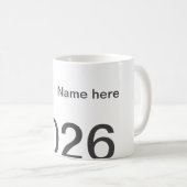 Mug 2026 2027 2028 name title here year bold letter  (Devant droit)