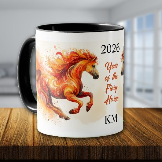 Mug 2026 Année du Cheval de Feu Chinois 2