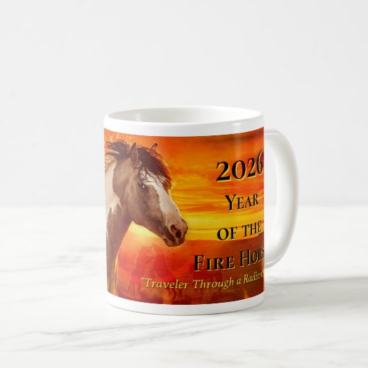 Mug 2026 Année du Cheval de Feu - Voyageur (Devant droit)